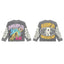ROUGHPLAY Distressed Cyber Character Graphic Long Sleeve Shirt Unisex Washed Grey Oversized Streetwear Crewneck Top