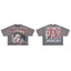 RARE PEACE The Beginning Of The End Rhinestone Cropped Oversized T‑Shirt