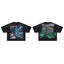 RARE PEACE Distorted Statue‑of‑Liberty Patch Graphic Cropped Oversized T‑Shirt