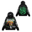 ROUGHPLAY Heavyweight Neon Green Graphic Printed Hoodie Unisex Dark Gothic Y2K Oversized Streetwear Sweatshirt