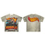 ROUGHPLAY Heavyweight Distressed Graphic Tee - Monster Truck & Flame Emblem
