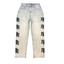 MIXED EMOTION Washed Side Graphic Denim Jeans