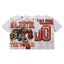 MAJESTIK Cyber Beast Football Graphic T-Shirt Unisex Washed White Y2K Orange Lightning Fearless 00 Varsity Oversized Streetwear Short Sleeve Top