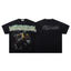 MAJESTIK Football Player Graphic T-Shirt Unisex Acid Wash Black Y2K Athletic Sports Oversized Streetwear Short Sleeve Top