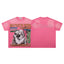 MAJESTIK Light In Darkness Angel Graphic T-Shirt Unisex Hot Pink Acid Wash Y2K Renaissance Sculpture Oversized Streetwear Short Sleeve Top