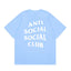 Anti Social Social Club Classic Logo T-Shirt - Light Blue/White