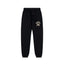 Fog Essentials Black Jogger Pants Contrast Cream‑Color Thigh Logo Elastic‑Waist Street Sweatpants