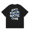 Anti Social Social Club Blue Circle Logo T-Shirt - Black/White