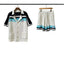 Casablanca Knit Set - White / Black / Blue