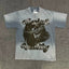 SAINT VANITY American street style SAINT VANITY washed and distressed portrait print T-shirt