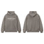 Fog Essentials Dark Greige Fleece‑Lined Oversized Pullover Hoodie Chest Logo Print