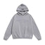 Fog Essentials Heather Gray Debossed Letter Hoodie, Relaxed‑Fit Neutral Street‑Wear Pullover