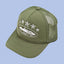 Olive Green Vintage Trucker Cap | Embroidered Streetwear Hat