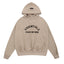 Fog Essentials Beige Oversized Hoodie Arch‑Shaped Chest Logo