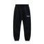 Fog Essentials White‑Print Solid‑Black Baggy Elastic‑Cuff Jogger Sweatpants