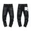 Paint‑Splatter Black Slim Denim Jeans Streetwear Pants