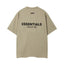 Fog Essentials Khaki Oversized Logo Print Short‑Sleeve Tee Minimalist Street‑Wear Top