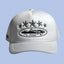 White Vintage Trucker Cap | Embroidered Streetwear Hat