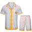 Casablanca Scallop Trim Resort Set - White / Yellow / Pink