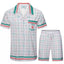 Casablanca Windowpane Check Grid Set - White / Green / Pink