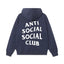 Anti Social Social Club Classic Logo Hoodie - Navy Blue/White