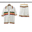 Casablanca Chevron Stripe Knit Set - White / Green / Pink / Yellow
