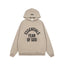 Fog Essentials Beige Oversized Arch Logo Pullover Hoodie Drop‑Shoulder Street Sweatshirt