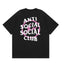 Anti Social Social Club Pink Circle Logo T-Shirt - Black/White