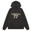 Fog Essentials Black Oversized Hoodie “ESSENTIALS 77” Chest Logo
