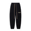 Fog Essentials Cream‑Logo Black Contrast‑Drawstring Baggy Street‑Wear Jogger Pants