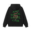 Anti Social Social Club Snake Green Logo Hoodie - Black