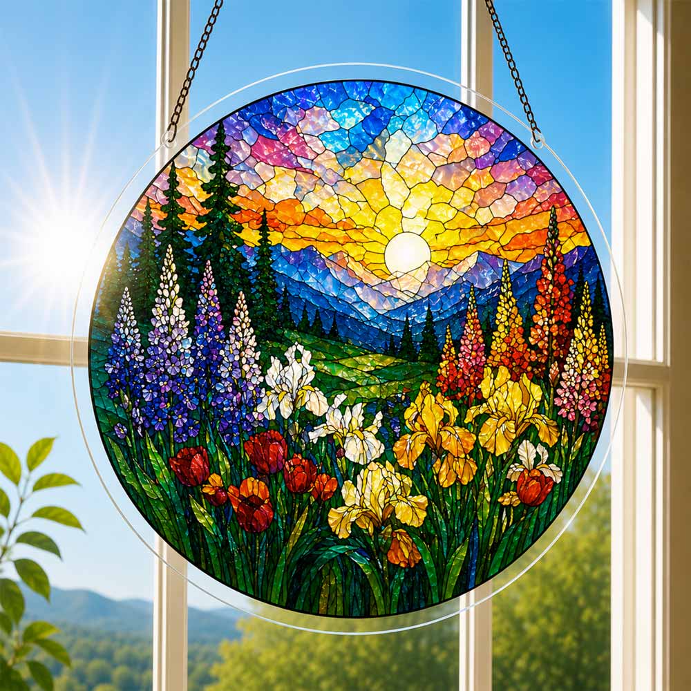 Stained glass acrylic puzzle