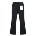 Purple Brand Black Ripped Distressed Flare‑Leg Denim Jeans