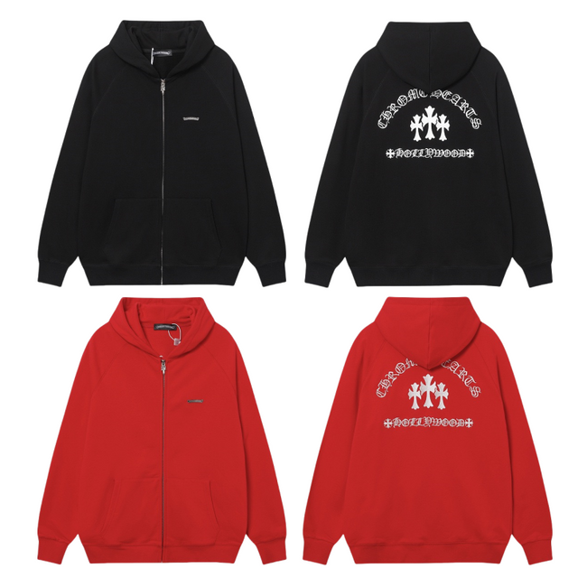 Chrome Hearts New Zip Up Hoodie 7019 Hover Image