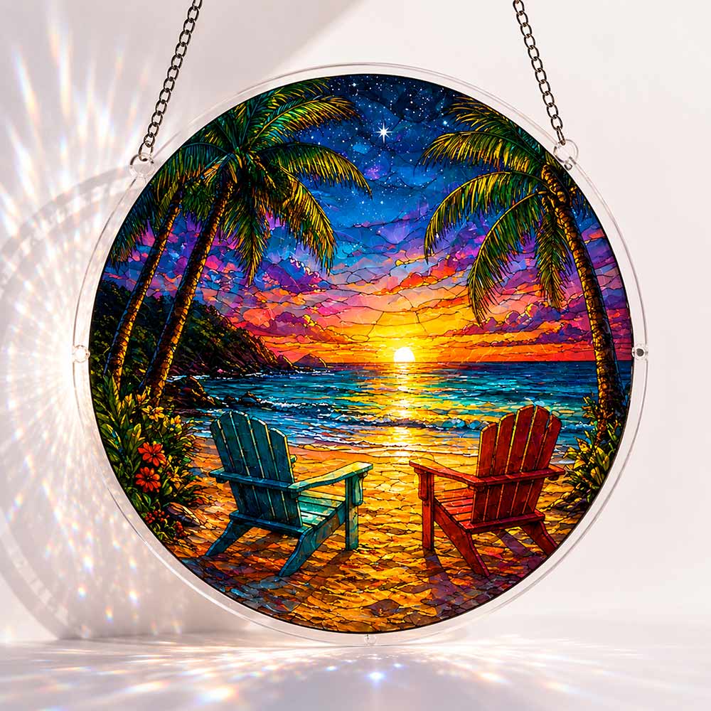 Acrylic Jigsaw Puzzle Suncatcher - Paradise View