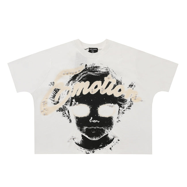 Mixed Emotion Cropped Graphic Tee Hover Image