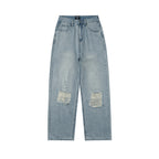 MIXED EMOTION Distressed Relaxed-Fit Denim Jeans
