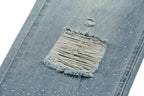 MIXED EMOTION Distressed Relaxed-Fit Denim Jeans