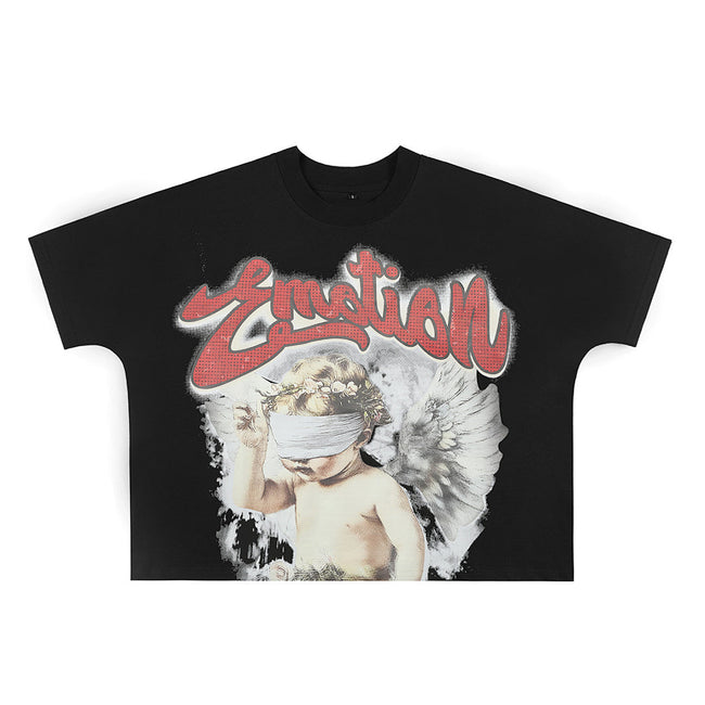 Mixed Emotion Character Graphic Tee Hover Image