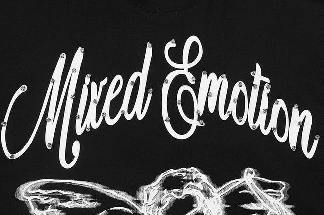 Mixed Emotion Rhinestone Graphic Tee Main Image