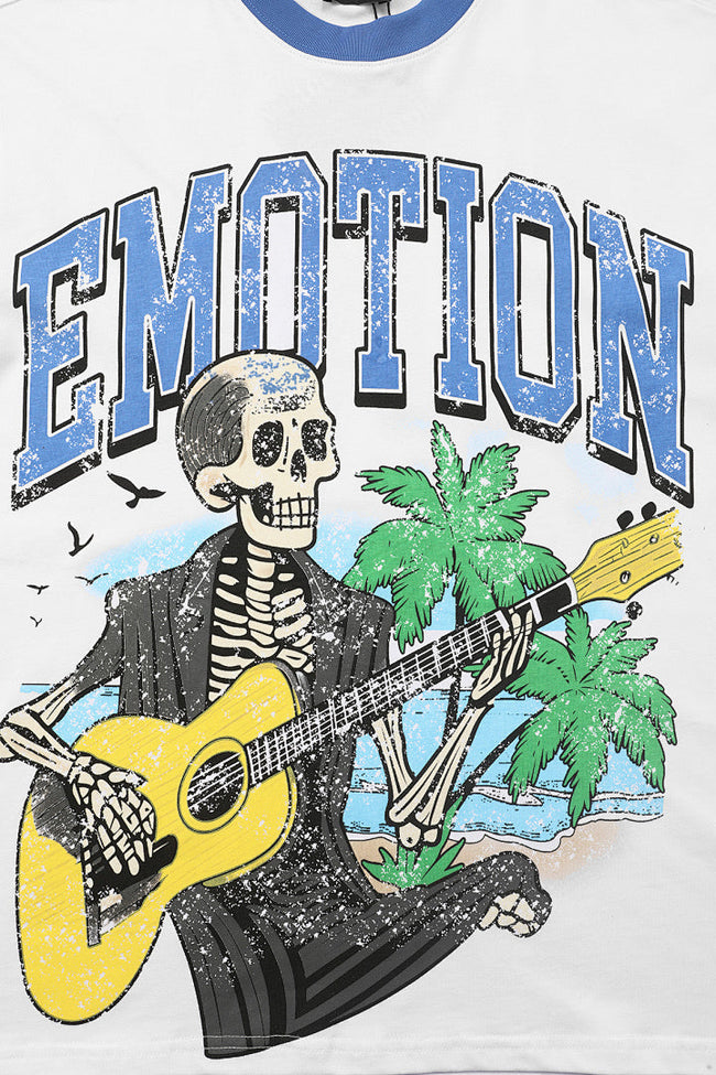 Mixed Emotion Striped Graphic Tee Main Image
