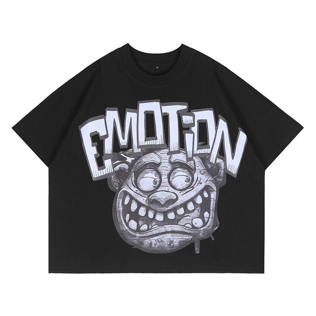 Mixed Emotion Skull Graphic Tee Hover Image