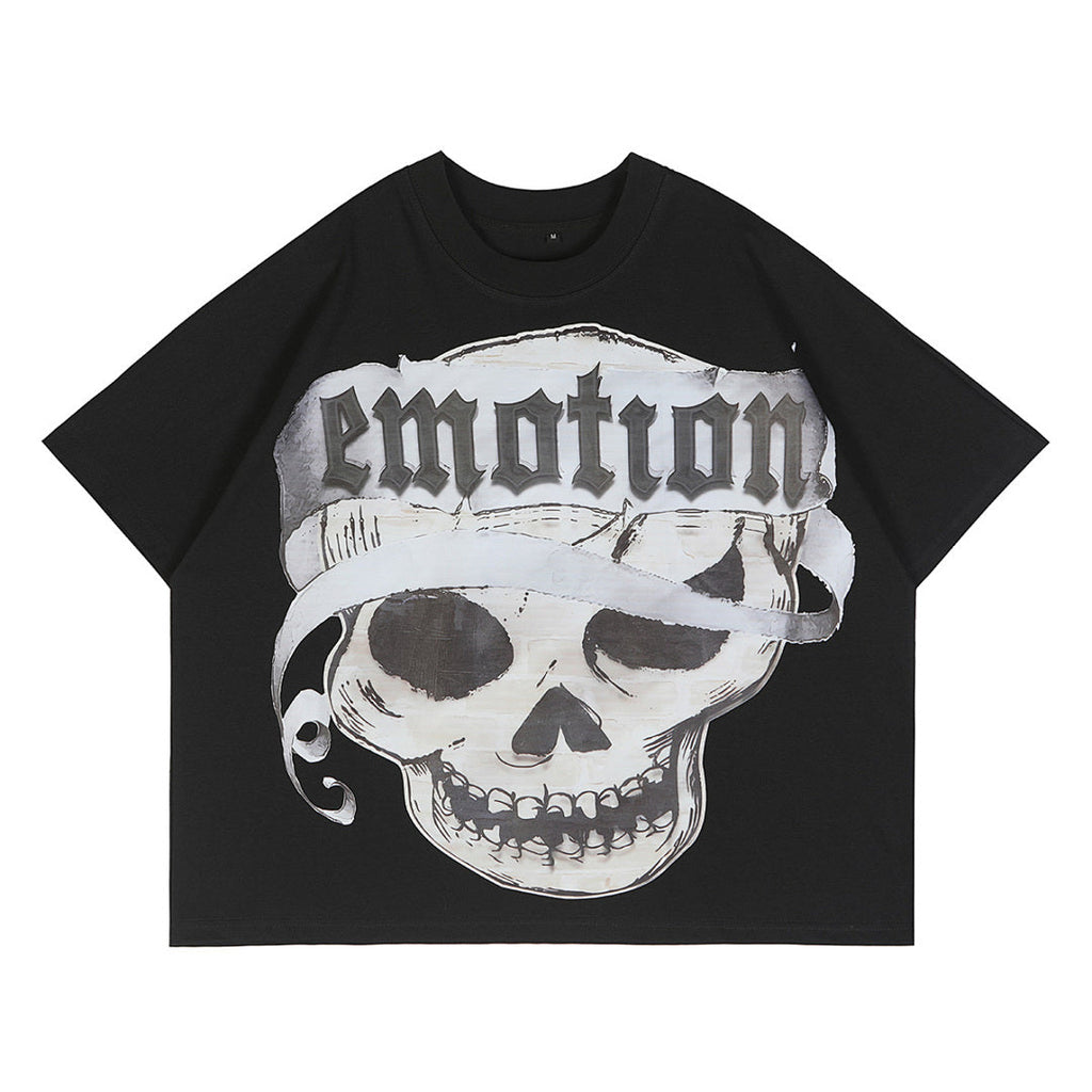 Mixed Emotion Skull Graphic Tee