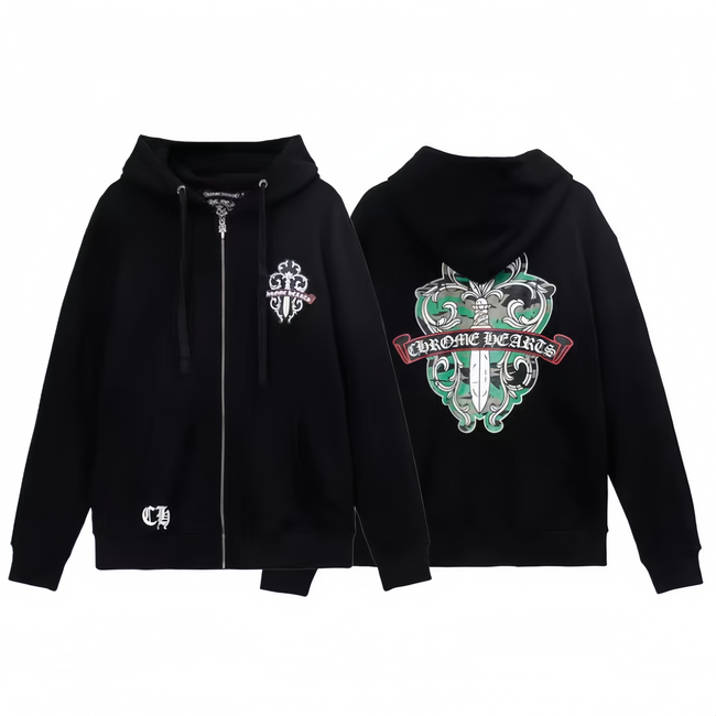 Chrome Hearts New Zip Up Hoodie -834 Hover Image