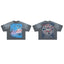 RARE PEACE Horror‑Statue‑of‑Liberty Cropped Oversized T‑Shirt