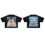RARE PEACE Trust No One Vintage‑Angel Cropped Oversized T‑Shirt