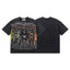 MAJESTIK Giant Spider Web Graphic T-Shirt Unisex Acid Wash Black Y2K Gothic Streetwear Oversized Short Sleeve Top