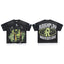 ROUGHPLAY Heavyweight Layered Graphic Tee - Cyber Acid Creature & Lime Globe