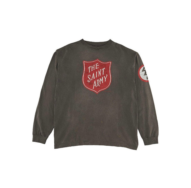 Saint Michael Emblem Patch & Slogan Back Print Sweatshirt Hover Image