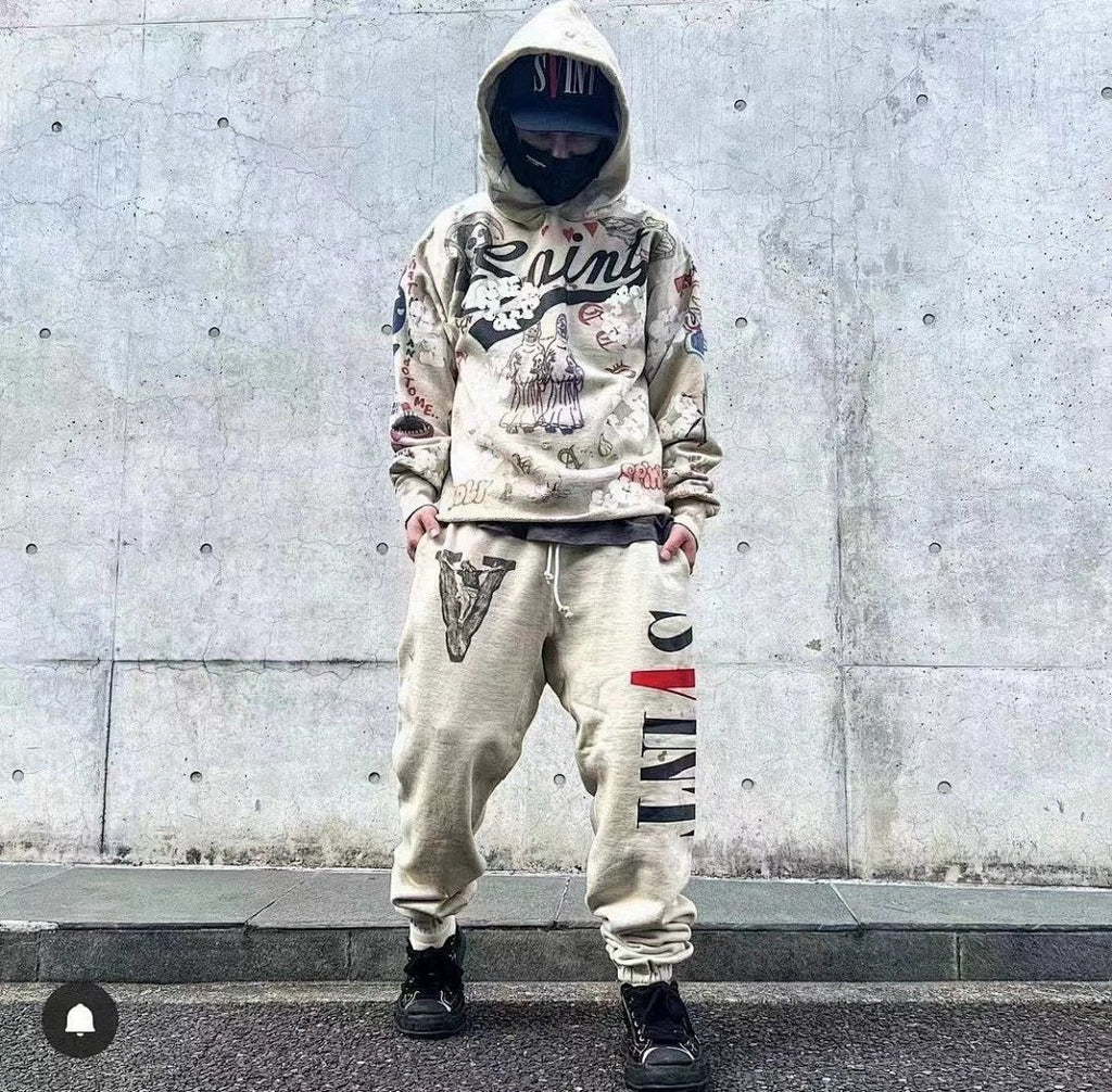 Saint Michael ST118 Graphic Patchwork Sweatpants